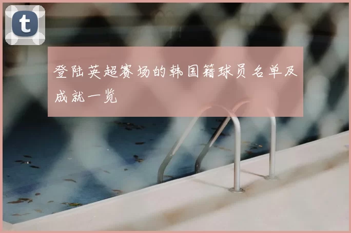 登陆英超赛场的韩国籍球员名单及成就一览